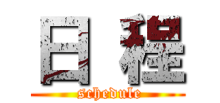 日 程 ( schedule)