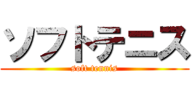 ソフトテニス (soft tennis)