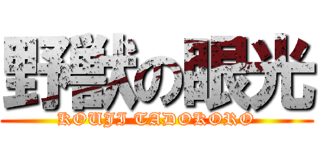 野獣の眼光 (KOUJI TADOKORO)