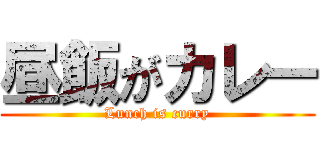 昼飯がカレー (Lunch is curry)