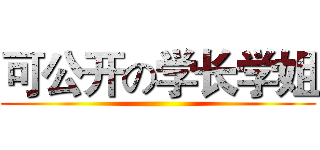 可公开の学长学姐 ()