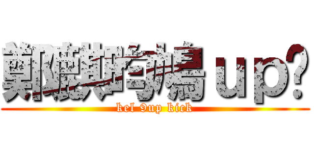 鄭麒昀鳩ｕｐ踢 (kel 9up kick)