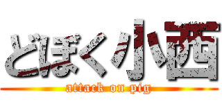 どぼく小西 (attack on pig)