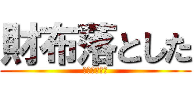 財布落とした (うわあああん)