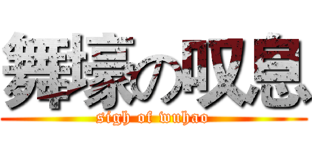 舞壕の叹息 (sigh of wuhao)