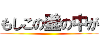 もしこの壁の中が ()