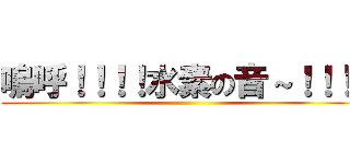 嗚呼！！！！水素の音～！！！！ ()