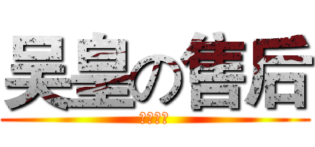 吴皇の售后 (辅助专卖)