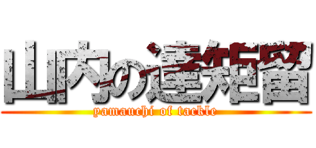 山内の達矩留 (yamauchi of tackle)