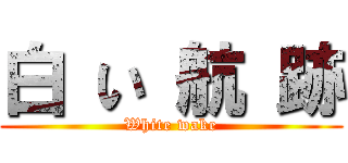 白 い 航 跡 (White wake)