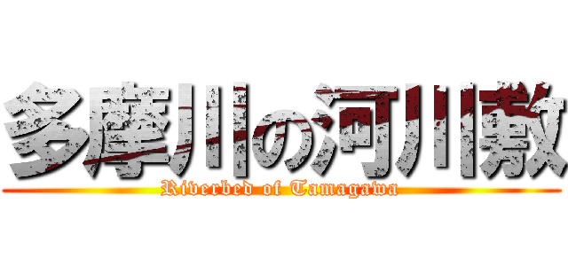 多摩川の河川敷 (Riverbed of Tamagawa)