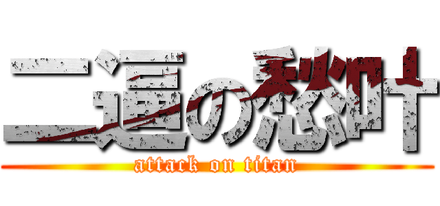二逼の愁叶 (attack on titan)