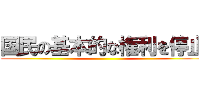 国民の基本的な権利を停止 ()