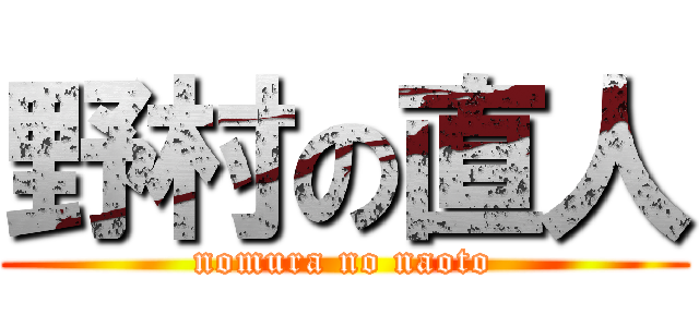 野村の直人 (nomura no naoto)