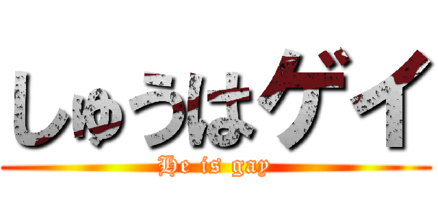 しゅうはゲイ (He is gay)