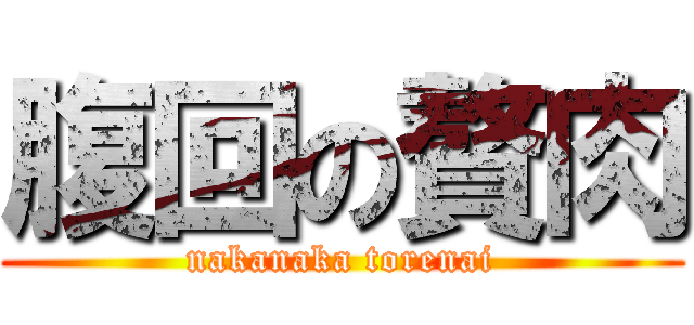 腹回の贅肉 (nakanaka torenai)