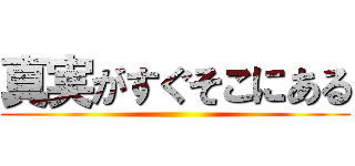 真実がすぐそこにある ()