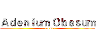 Ａｄｅｎｉｕｍ Ｏｂｅｓｕｍ (attack on titan)