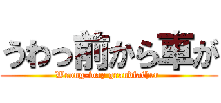 うわっ前から車が (Wrong-way grandfather )