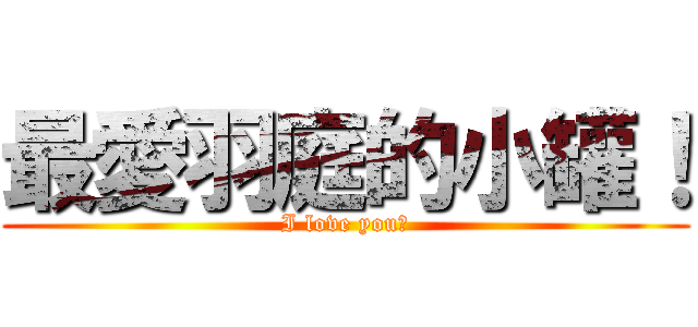 最愛羽庭的小罐！ (I love you〜)