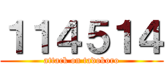 １１４５１４ (attack on tadokoro)