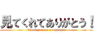 見てくれてありがとう！ (Thank you for watching!!!)