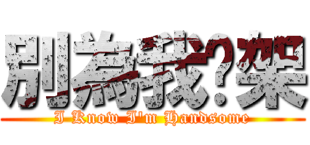 別為我吵架 (I Know I\'m Handsome)