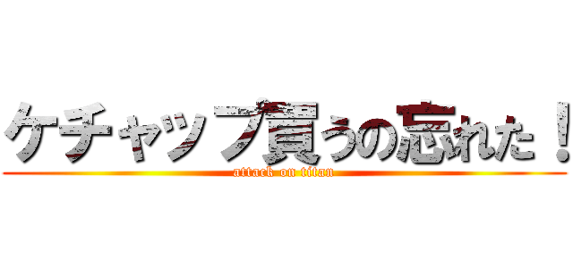 ケチャップ買うの忘れた！ (attack on titan)