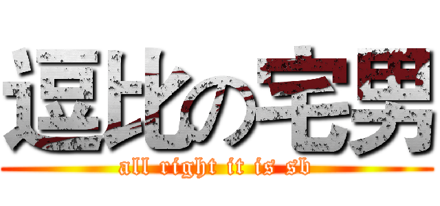 逗比の宅男 (all right it is sb)