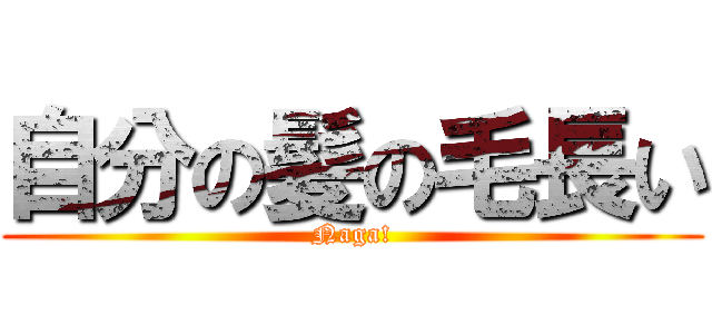 自分の髪の毛長い (Naga!)