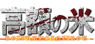 高額の米 (KOIZUMI　SINZIROU)