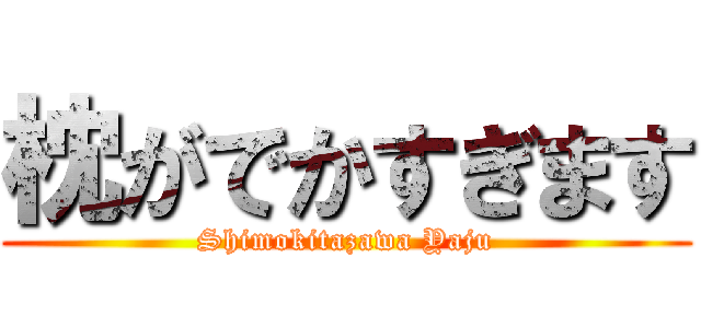 枕がでかすぎます (Shimokitazawa Yaju)