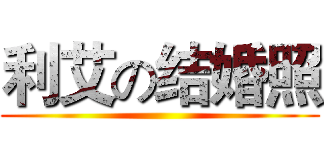 利艾の结婚照 ()