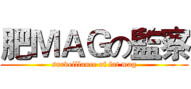 肥ＭＡＧの監察 (surveillance of fat mag)