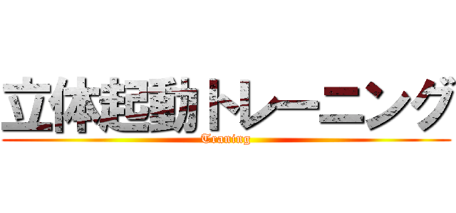 立体起動トレーニング (Traning)