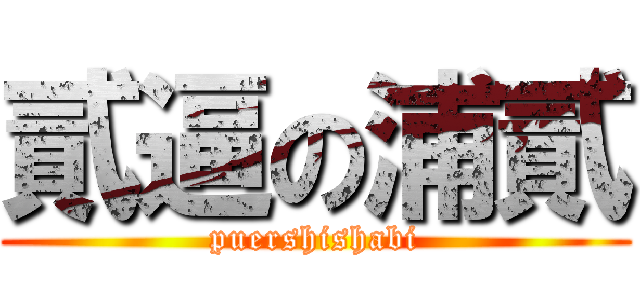 貳逼の浦貳 (puershishabi)
