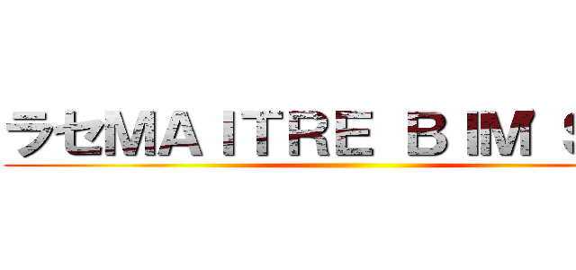 ラセＭＡＩＴＲＥ ＢＩＭ\'Ｓセン ()