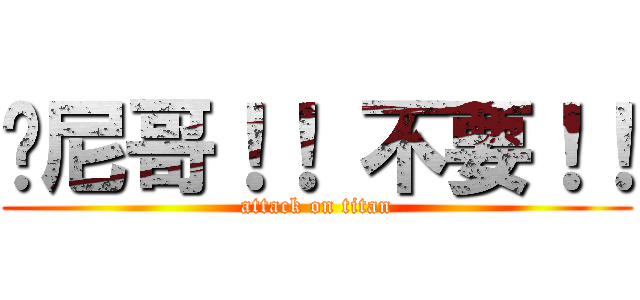 哪尼哥！！ 不要！！ (attack on titan)
