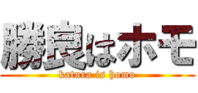 勝良はホモ (katura is homo)