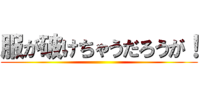 服が破けちゃうだろうが！ ()