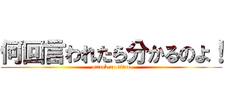 何回言われたら分かるのよ！ (attack on titan)