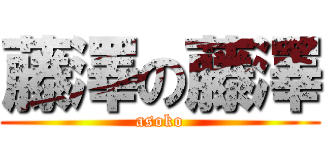 藤澤の藤澤 (asoko)