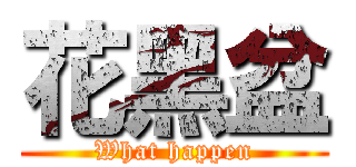 花黑盆 (What happen)