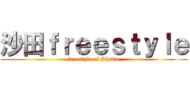 沙田ｆｒｅｅｓｔｙｌｅ (freestyle of Shatin)