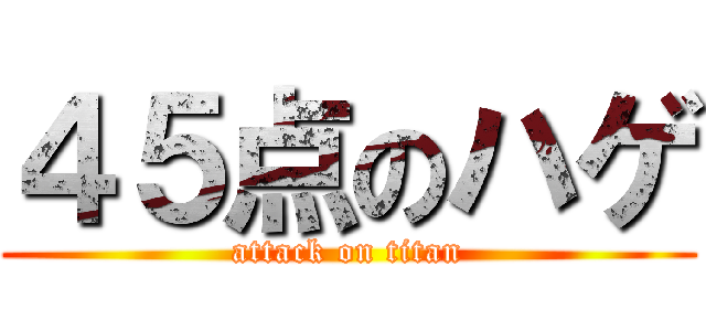 ４５点のハゲ (attack on titan)