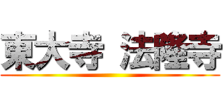 東大寺 法隆寺 ()