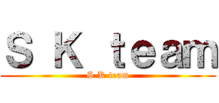 Ｓ Ｋ ｔｅａｍ (S K team)
