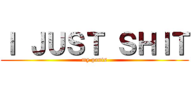 Ｉ ＪＵＳＴ ＳＨＩＴ (my pants)
