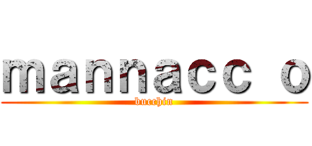 ｍａｎｎａｃｃ ｏ (bucchin)