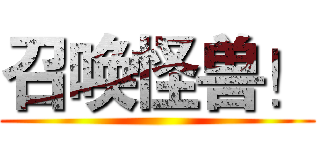 召唤怪兽！ ()